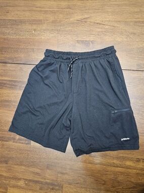 Athletic Works Black Boy's Performance Shorts with Zip Pocket